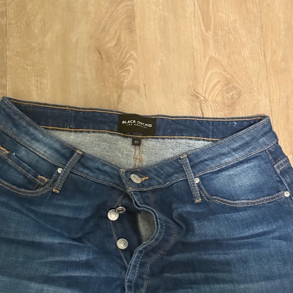 Black Orchid Denim Vintage Rehab Blue Jeans - Picture 2 of 4